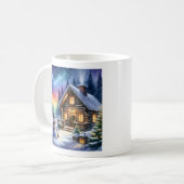 Blockhütte - Weihnachten Kaffeetasse (Vorderseite Links)