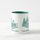 Blockhütte Woods Custom Text Tasse (Zentrum)