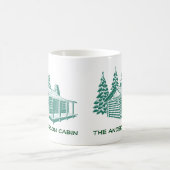 Blockhütte Woods Custom Text Tasse (Mittel)