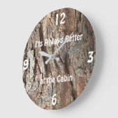 Blockhütte, Zuhause Land, Baumrinde Große Wanduhr (Winkel)