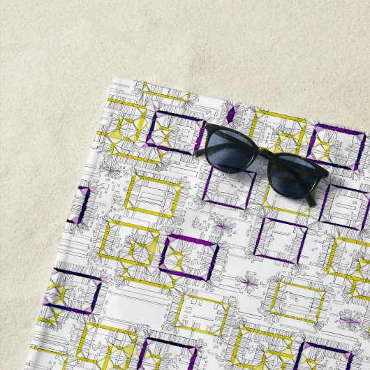 Blockierabmessungen Strandtuch (Beispiel)