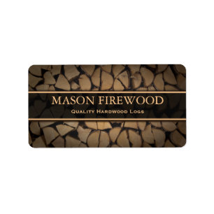 Blockieren der Firewood-Lieferadresse / Produktken Adressaufkleber