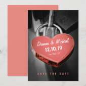 Blockieren der kreativen Herzform Liebe Save the D Date (Vorne/Hinten)