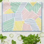 Blockieren des Formmusters mit dynamischen Farbstr Geschirrtuch (Gefaltet)