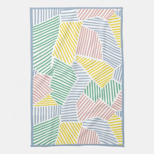 Blockieren des Formmusters mit dynamischen Farbstr Geschirrtuch (Vertikal)