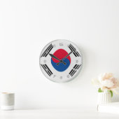 Blockieren Sie Südkoreas Flaggenblasen-Design Runde Wanduhr (Zuhause)