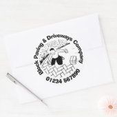 Blockieren von Paarungs- und Treibern Runder Aufkleber (Umschlag)