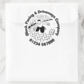 Blockieren von Paarungs- und Treibern Runder Aufkleber (Tasche)