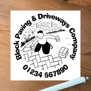 Blockieren von Paving & Driveways. Gummistempel
