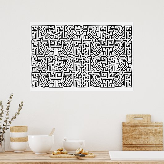 Blockierlabyrinth Poster (Küche)