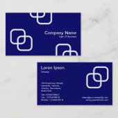 Blockierplätze - Weiß an der dunklen Marine Visitenkarte (Vorne/Hinten)