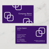 Blockierplätze - Weiß auf Lila Tiefpunkten Visitenkarte (Vorne/Hinten)