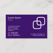 Blockierplätze - Weiß auf Lila Tiefpunkten Visitenkarte (Rückseite)