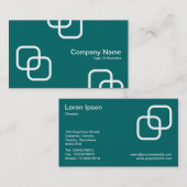 Blockierplätze - weiß auf Moss Green Visitenkarte (Vorne/Hinten)