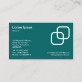 Blockierplätze - weiß auf Moss Green Visitenkarte (Rückseite)