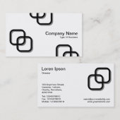 Blockierquadrate 3d - Schwarz auf Weiß Visitenkarte (Vorne/Hinten)