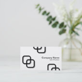 Blockierquadrate 3d - Schwarz auf Weiß Visitenkarte (Stehend Vorderseite)