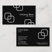 Blockierquadrate - grau auf schwarz visitenkarte (Vorne/Hinten)