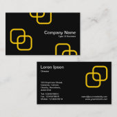 Blockierquadrate - orange auf schwarz visitenkarte (Vorne/Hinten)