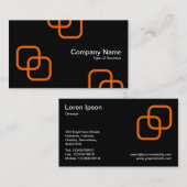 Blockierquadrate - orange auf schwarz visitenkarte (Vorne/Hinten)