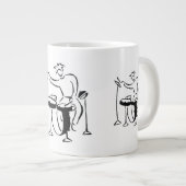 BlockierSetschlagzeuger abstrakter Jumbo-Tasse (Vorderseite Rechts)