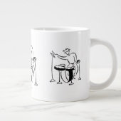 BlockierSetschlagzeuger abstrakter Jumbo-Tasse (Rechts)