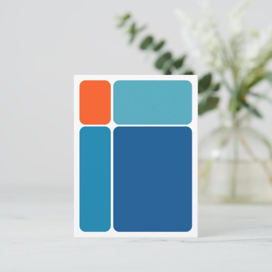 Blockiert abstrakte Design-Postkarte Postkarte (Stehend Vorderseite)