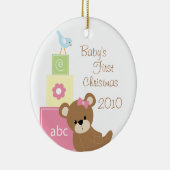 Blockiert erster Bär des Babys Keramikornament (Rechts)