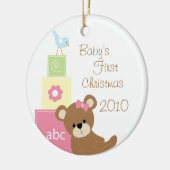 Blockiert erster Bär des Babys Keramikornament (Links)