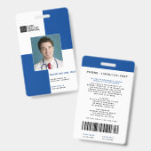 Blockiert medizinisches Personal ID + Strichcode| Ausweis (Front & Back)