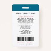 Blockiert medizinisches Personal ID + Strichcode| Ausweis (Rückseite)