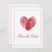 Blockierte Fingerabdrücke Save the Date Postkarte (Vorne/Hinten)