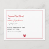 Blockierte Fingerabdrücke Save the Date Postkarte (Rückseite)