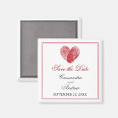 Blockierte Fingerabdrücke speichern das Datumsfens Magnet (Vorderseite/Rückseite)