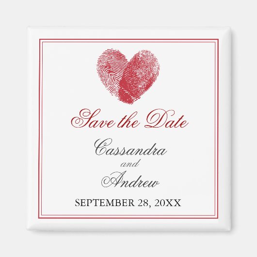 Blockierte Fingerabdrücke speichern das Datumsfens Magnet (Vorne)