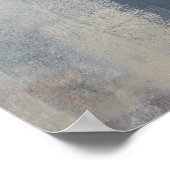 'Blockierte' Graue und Beige Abstrakt Art Poster d (Ecke)