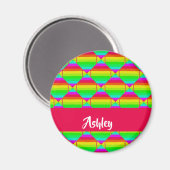 Blockierte, helle Regenbogenformen Magnet (Vorderseite/Rückseite)