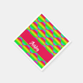 Blockierte, helle Regenbogenformen Serviette (Ecke)