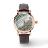 Blockierte Herzen am Strand Armbanduhr (Vorderseite)