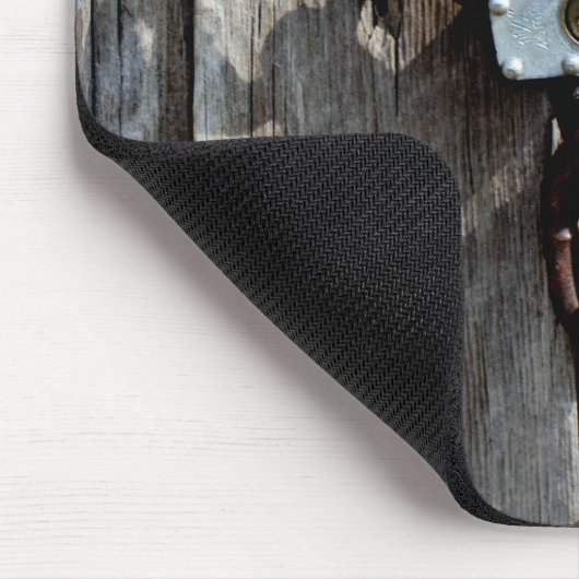 Blockierte Holztüren Mousepad (Ecke)