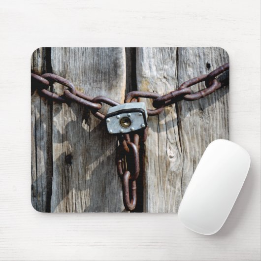 Blockierte Holztüren Mousepad (Mit Mouse)