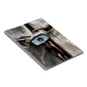 Blockierte Holztüren Notizblock (Rechte Seite)