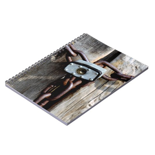 Blockierte Holztüren Notizblock (Linke Seite)