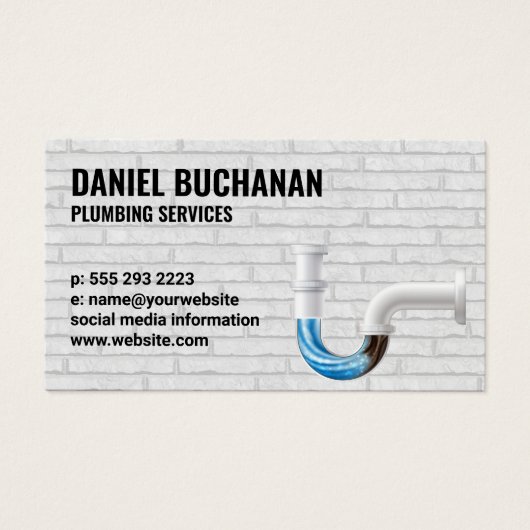 Blockierte Rohre | Maler Ziegelmauer (Vorderseite)