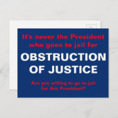 Blockierung der Gefängniszeit im Weißen Haus Postkarte (Vorne/Hinten)