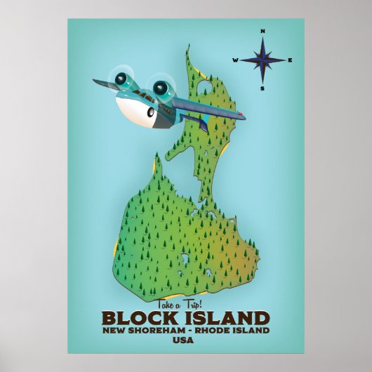 Blockinsel New Shoreha, Insel Rhode Poster (Vorne)