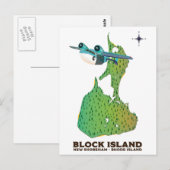 Blockinsel New Shoreha, Insel Rhode Postkarte (Vorne/Hinten)