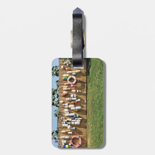 Blockinseldekor Gepäckanhänger (Rückseite vertikal)