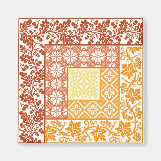 Blockkabine Herbst Magnet (Vorne)