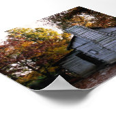 Blockkabine im Herbst Poster (Ecke)